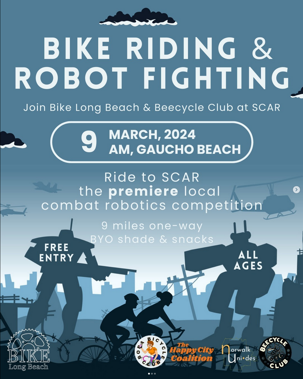 Bike Riding & Robot Fighting